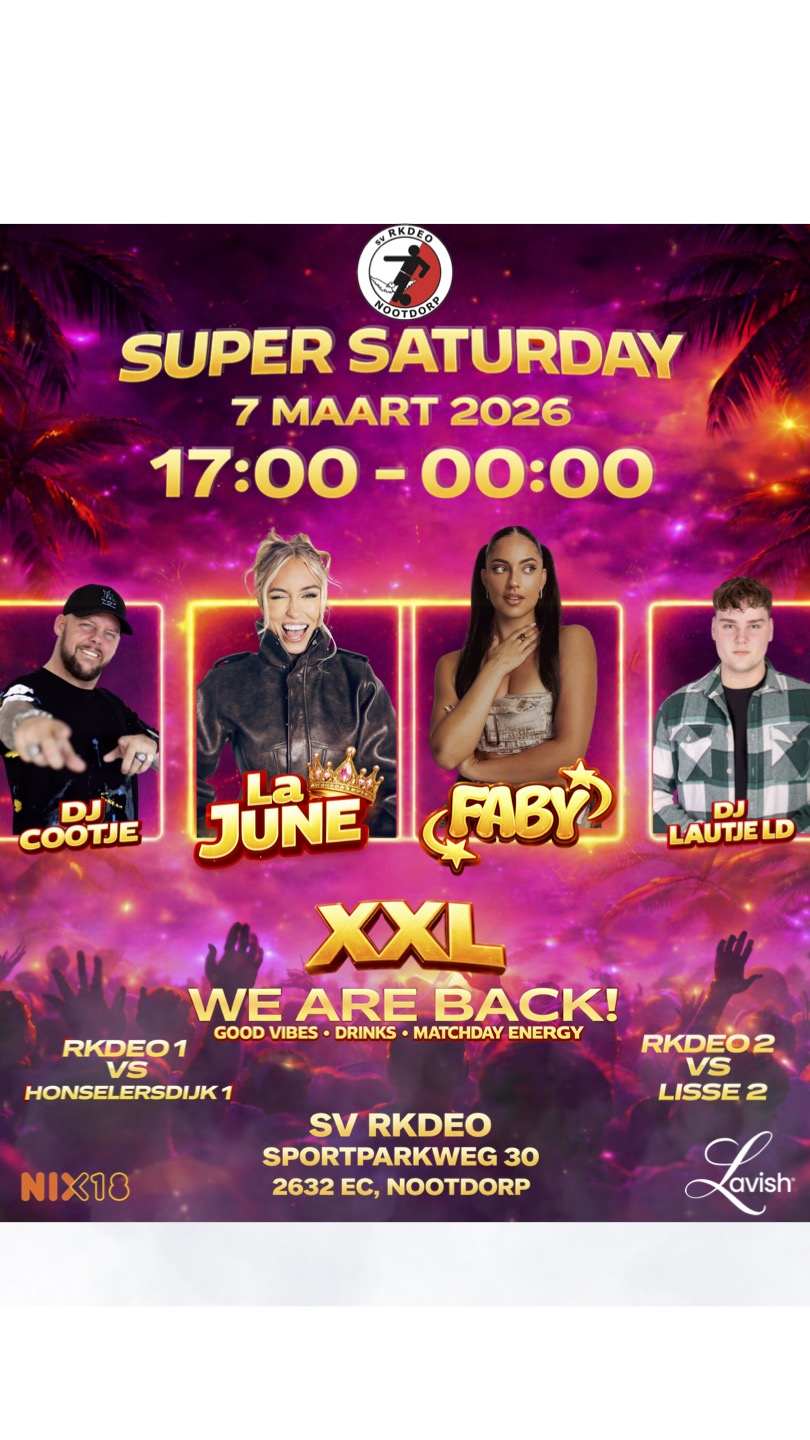 Super Saterday !!  7 maart a.s.